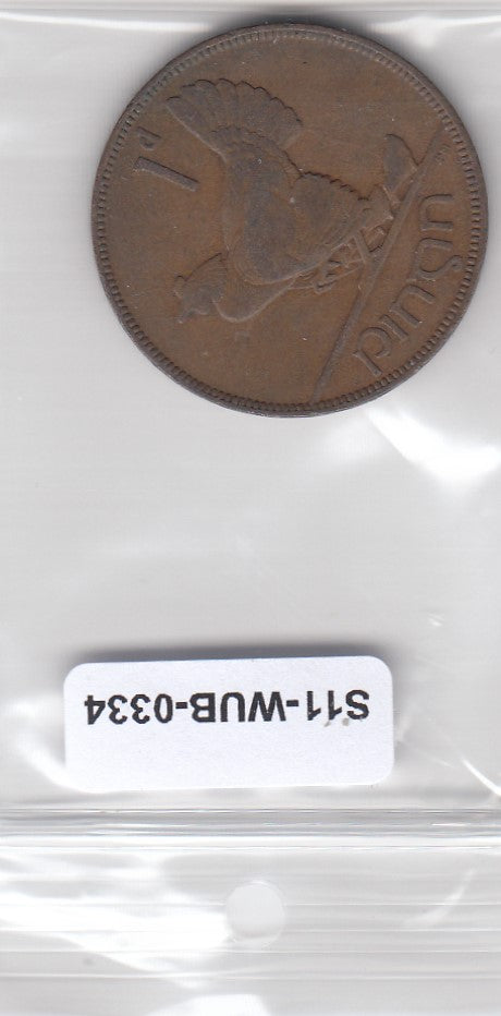 S11-WUB-0334 Ierland 1 penny VF 1928 KM 3