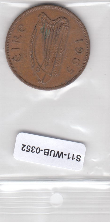S11-WUB-0352 Ierland 1 penny ZF 1965 KM 11
