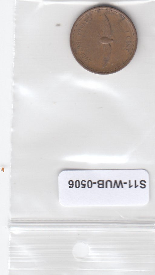 S11-WUB-0506 Canada 1 cent vf 1967 km59
