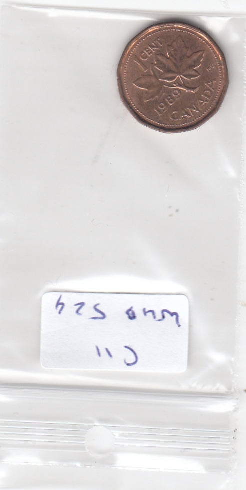 S11-WUB-0524 Canada 1 cent 1989 XF KM132