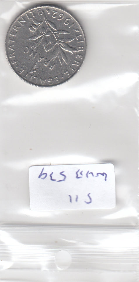 S11-WUB-0539 Frankrijk 1 franc 1962 ZF KM925.1