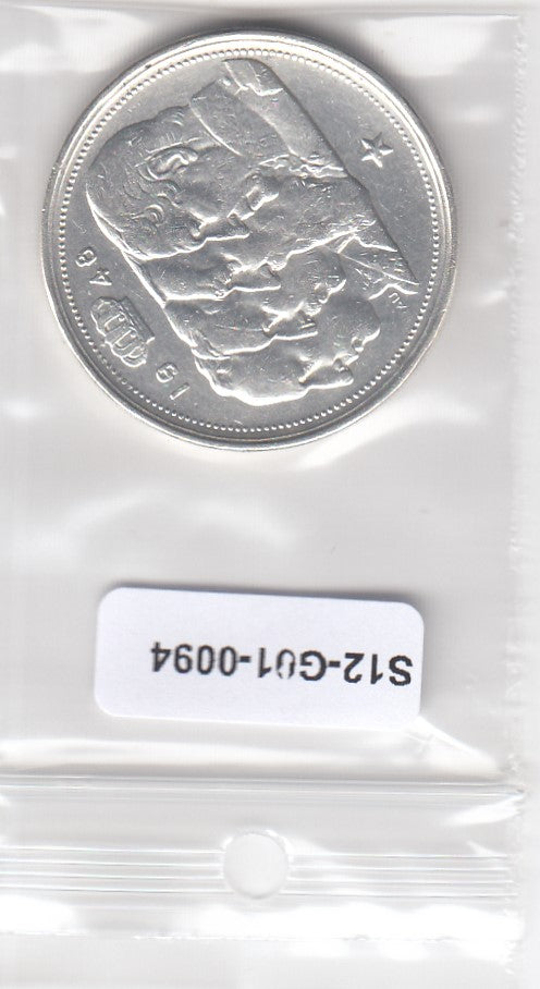 S12-G01-0094 België 100 frank 1948 ZILVER XF KM139