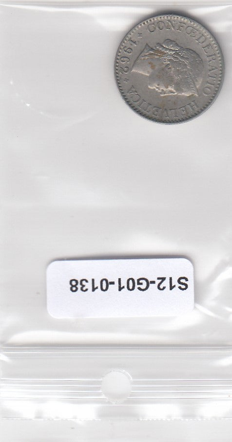 S12-G01-0138 Zwitserland 10 rappen 1962  VF KM27