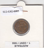 S12-G02-0005 Australië 1 cent 1966  VF KM62
