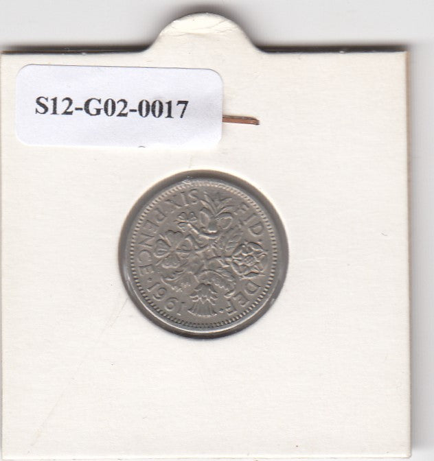 S12-G02-0017 Verenigd Koninkrijk 6 pence 1951  VF KM875