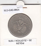 S12-G02-0026 Polen 20 zlotych 1976  VF Y69