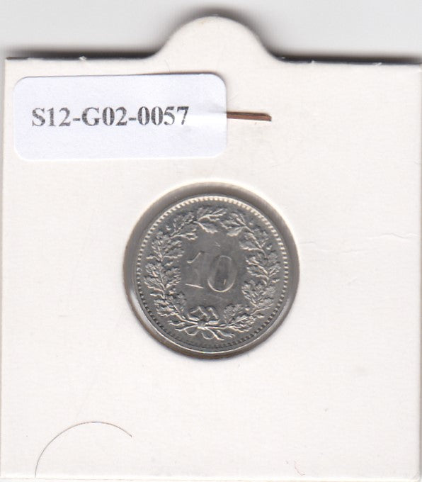 S12-G02-0057 Zwitserland 10 rappen 1973  XF KM27