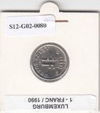 S12-G02-0080 Luxemburg 1 franc 1990 ZG KM63