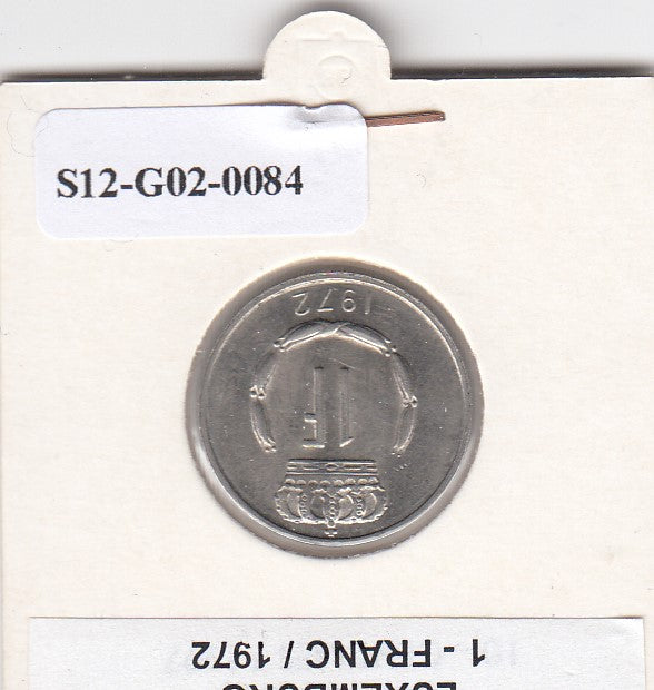 S12-G02-0084 Luxemburg 1 franc 1972 MS60 KM55