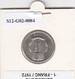 S12-G02-0084 Luxemburg 1 franc 1972 MS60 KM55