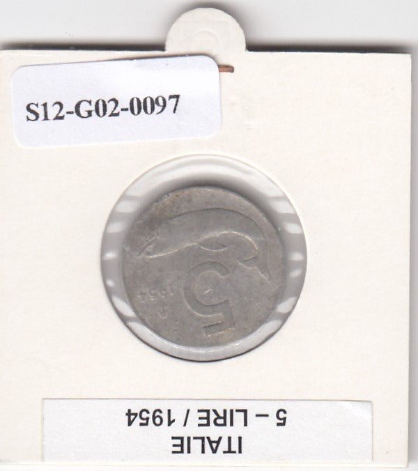 S12-G02-0097 Italy 5 lire 1954 FI KM92