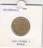 S12-G02-0121 Spanje 1 peseta 1975 (Y76) VF+ KM806