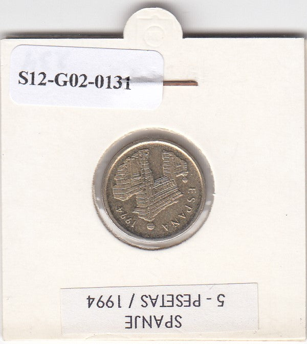 S12-G02-0131 Spanje 5 peseta 1994 XF KM931 Aragón
