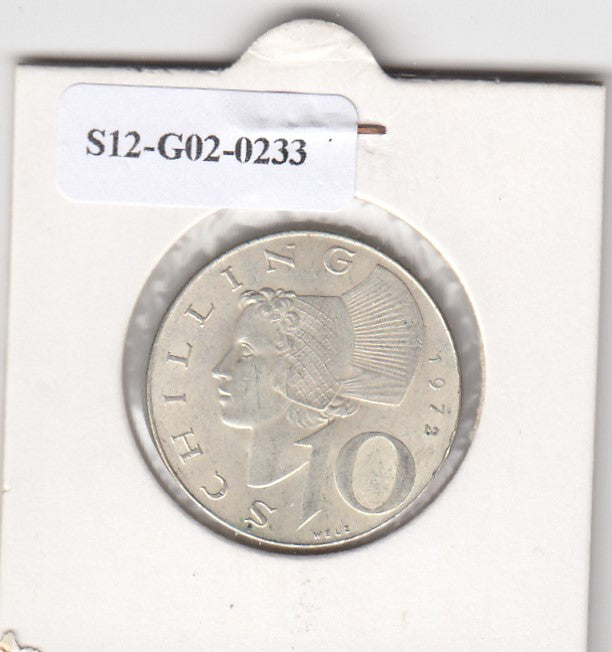 S12-G02-0233 Oostenrijk 10 schilling 1972 ZILVER XF/MS60 KM2882