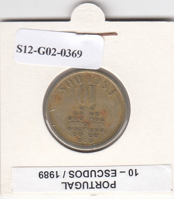 S12-G02-0369 Portugal 10 escudos 1989  VF KM633