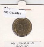 S12-G02-0384 Duitsland  10 pfennig 1950 D XF KM108