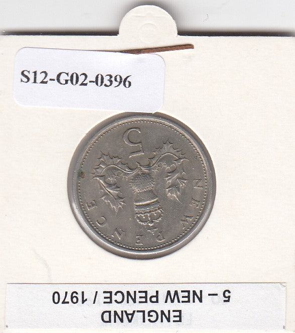 S12-G02-0396 Verenigd Koninkrijk 5 new pence 1970  VF KM911