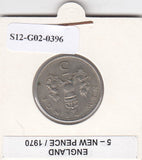 S12-G02-0396 Verenigd Koninkrijk 5 new pence 1970  VF KM911