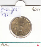 S12-G03-0176 Letland 50 cent 2014  MS60 KM155