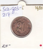 S12-G03-0217 Joegoslavië 20 para 1980  FI/VF KM45