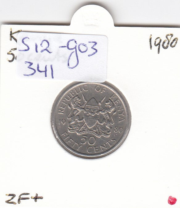 S12-G03-0341 Kenia 50 cents 1980   VF/XF KM19