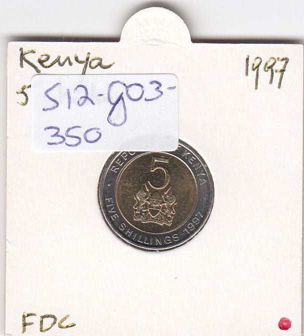 S12-G03-0350 Kenia 5 shillng 1997  MS60 KM30