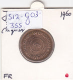 S12-G03-0355 Jordan 5 fils 1960  VF KM9