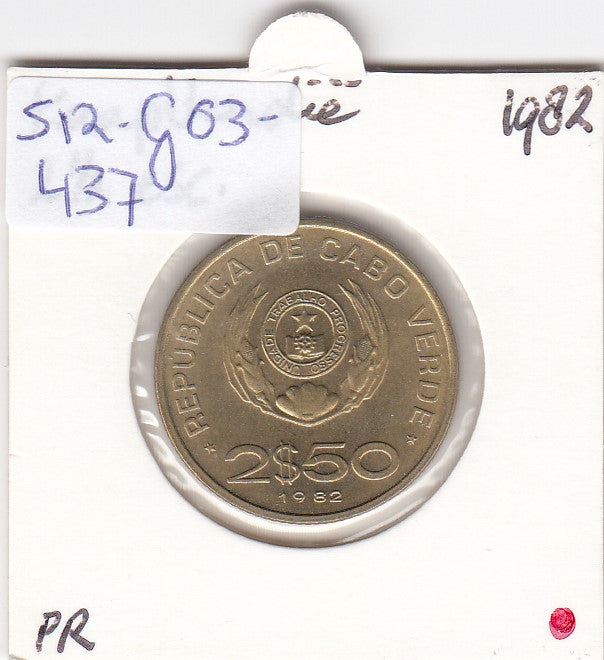 S12-G03-0437 Kaapverdië 2 1/2 esudos 1982  XF+ KM18 FAO
