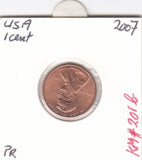 S12-G04-0016 USA 1 cent 2007  XF KM201b