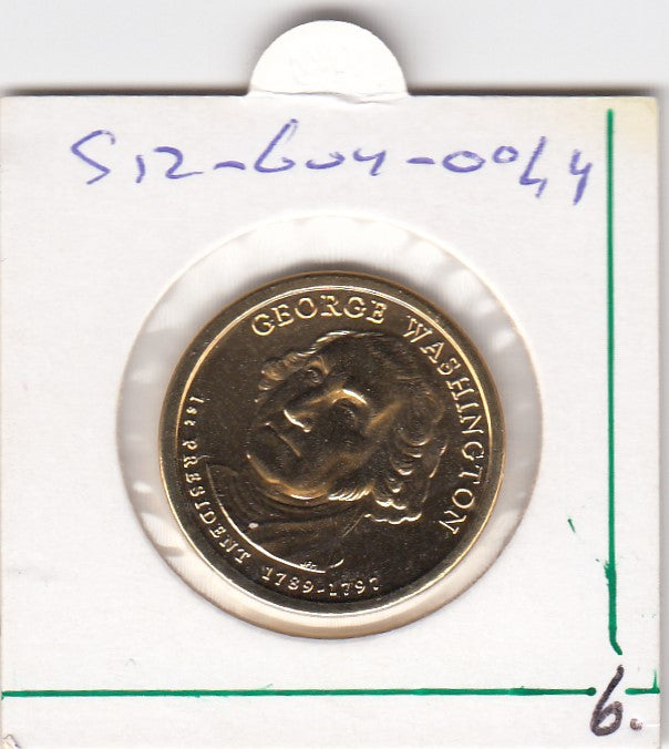 S12-G04-0044 USA 1/2 dollar   P MS65  George Washington - gold plated