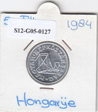 S12-G05-0127 Hongarije 50 filler 1984  MS63 KM574