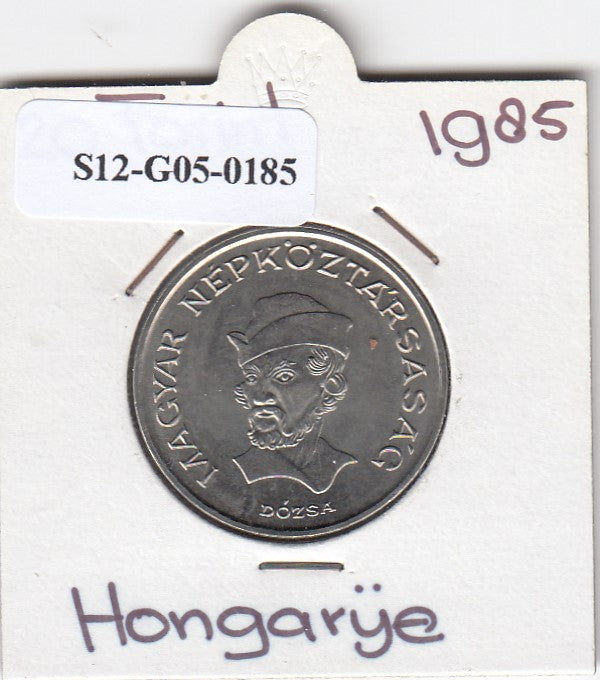 S12-G05-0185 Hongarije 20 forint 1985  MS63 KM630