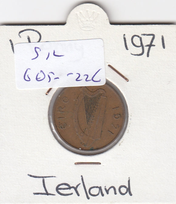 S12-G05-0226 Ierland 1 penny 1971   VF KM20