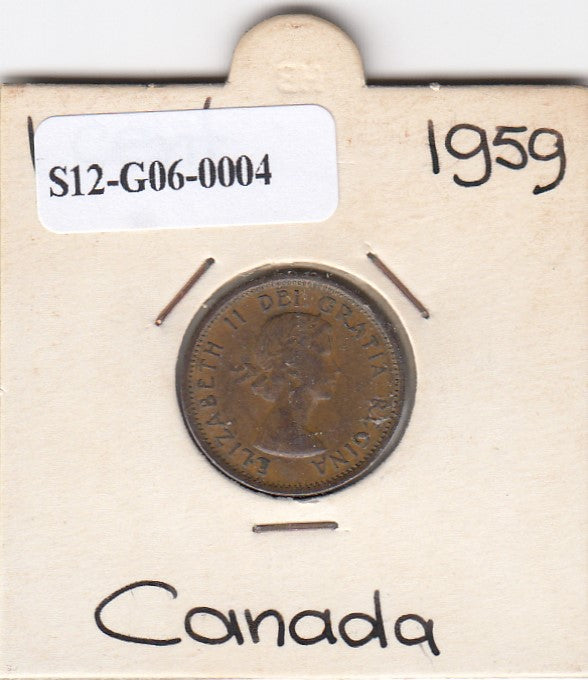 S12-G06-0004 Canada  1 cent 1959   VF KM49