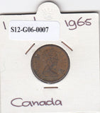 S12-G06-0007 Canada  1 cent 1965   VF KM59