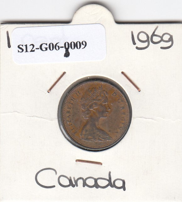 S12-G06-0009 Canada  1 cent 1969   VF KM59