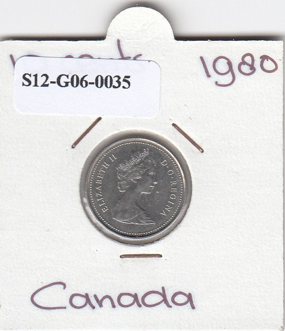 S12-G06-0035 Canada  10 cent 1980   XF/UNC KM77