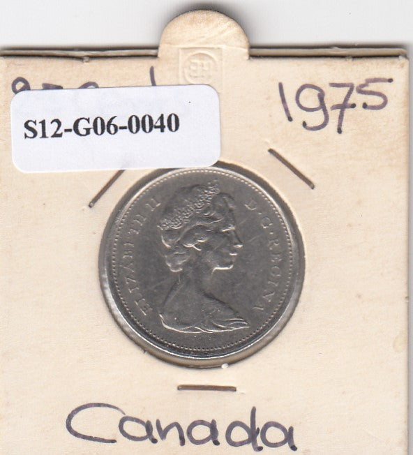 S12-G06-0040 Canada  25 cent 1975   VF KM62b