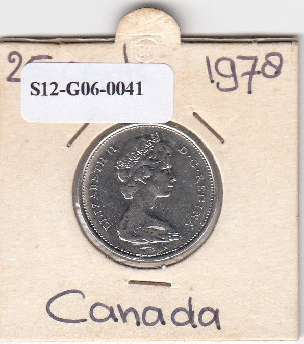 S12-G06-0041 Canada  25 cent 1978  XF KM62b