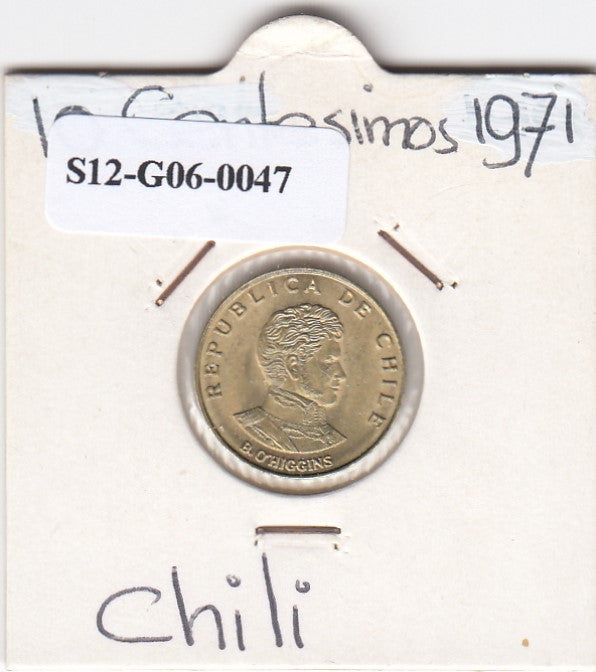 S12-G06-0047 Chili 10 centesimos 1971  XF KM194