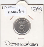 S12-G06-0170 Denemarken 10 ore 1964  VF KM849