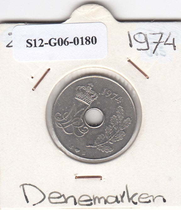 S12-G06-0180 Denemarken 25 ore 1974  XF KM861