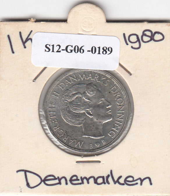 S12-G06-0189 Denemarken 1 krone 1980  VF KM862