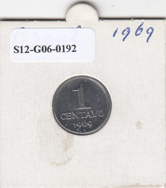 S12-G06-0192 Brazilië 1 centavo 1969  XF KM575