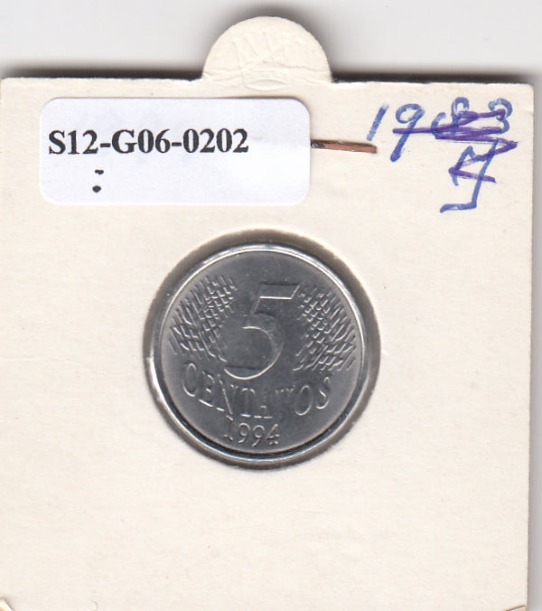 S12-G06-0202 Brazilië 5 centavos 1994 XF KM632
