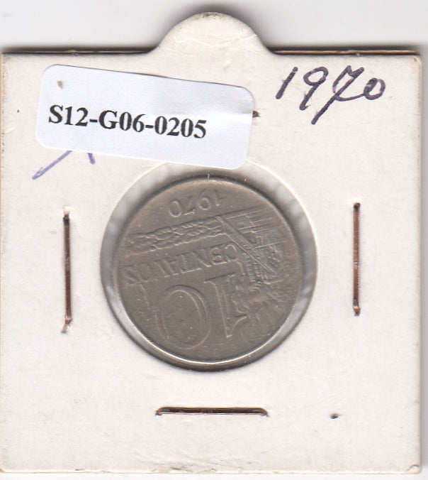 S12-G06-0205 Brazilië 10 centavos 1970  VF KM578