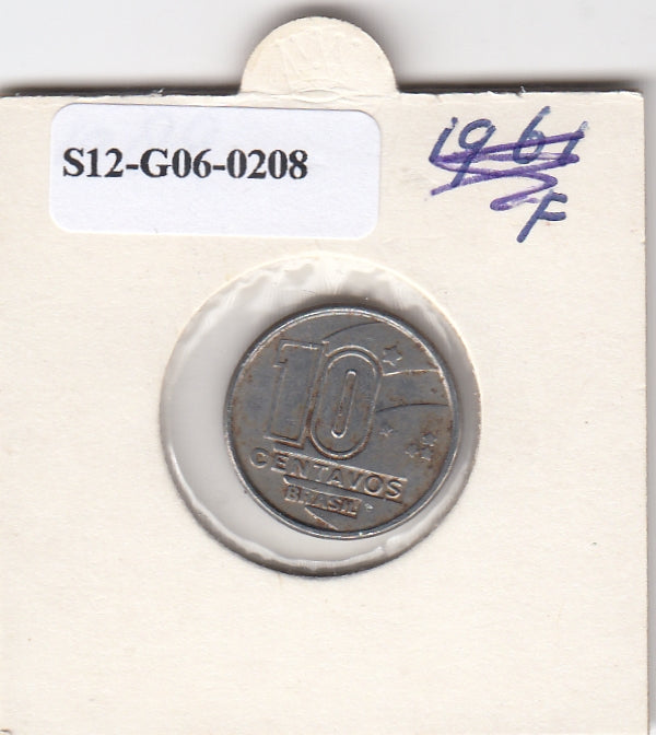 S12-G06-0208 Brazilië 10 centavos 1989  VF KM613