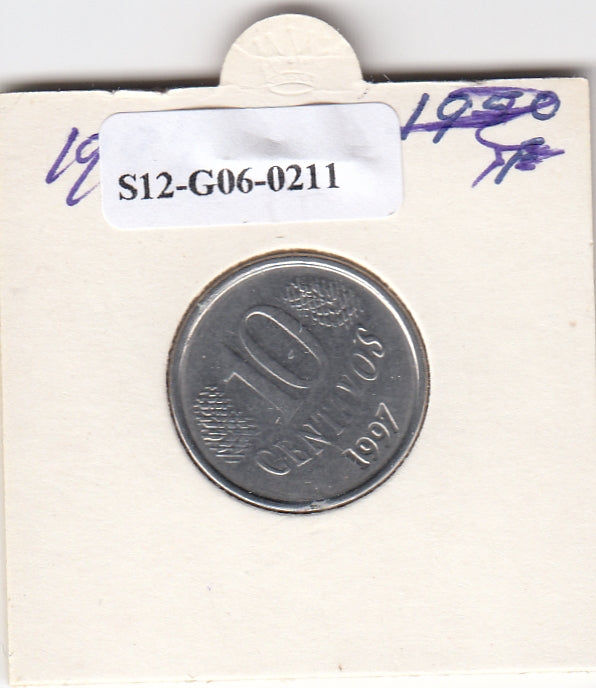 S12-G06-0211 Brazilië 10 centavos 1997  VF KM633