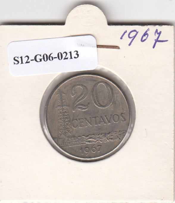 S12-G06-0213 Brazilië 20 centavos 1967  VF KM579