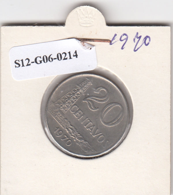 S12-G06-0214 Brazilië 20 centavos 1970  VF KM579